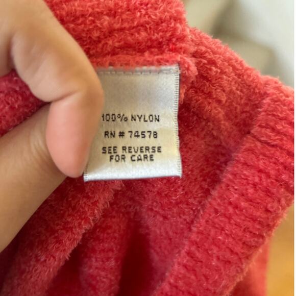 Vintage Y2K Cache Hot Pink Fleece Short Sleeve Turtleneck Baby Doll Preppy - Picture 5 of 6
